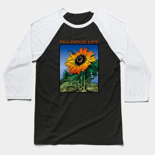 Pea Patch Life Sunflower Aesthetic Floral Orange Bloom Gardeners Baseball T-Shirt